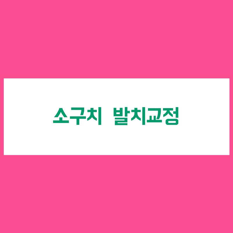 소구치 발치 교정